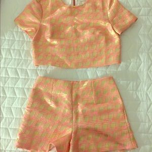 Lashes crop top and shorts